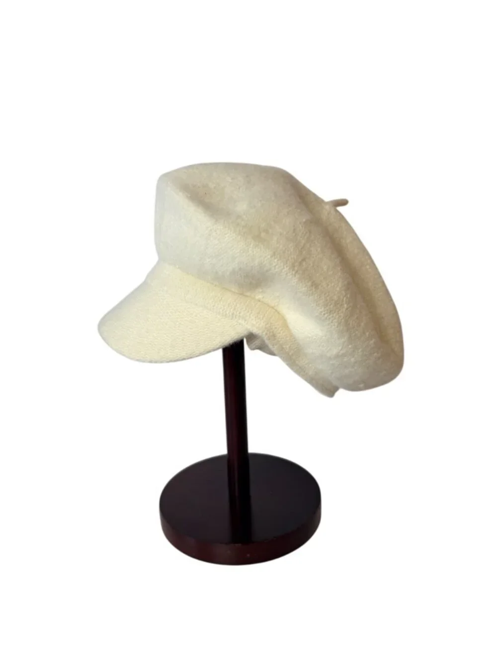 Kensie Cream Newsboy Hat Baker Boy Cap Ivory Knit Womens Winter